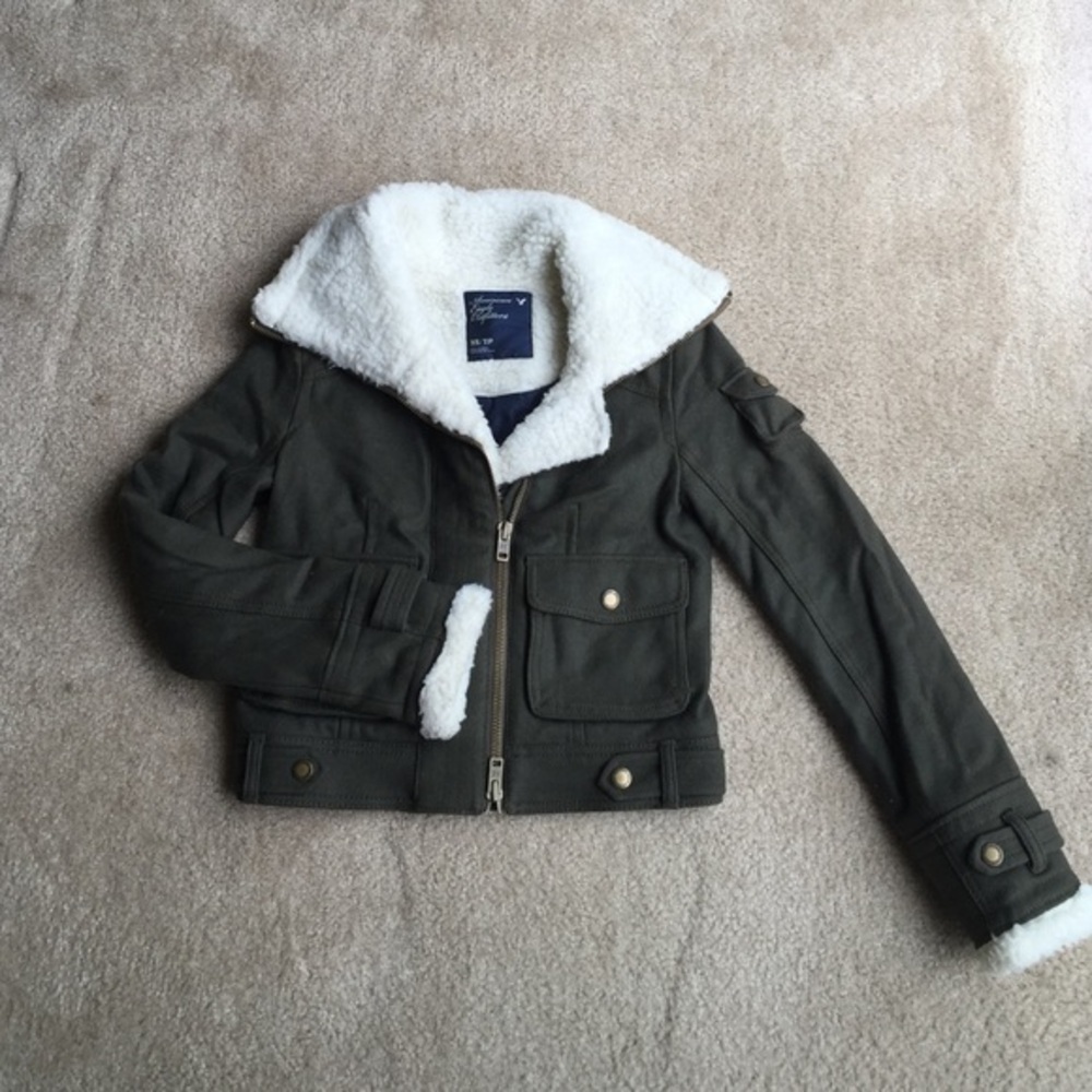 American Eagle olive green jacket xs